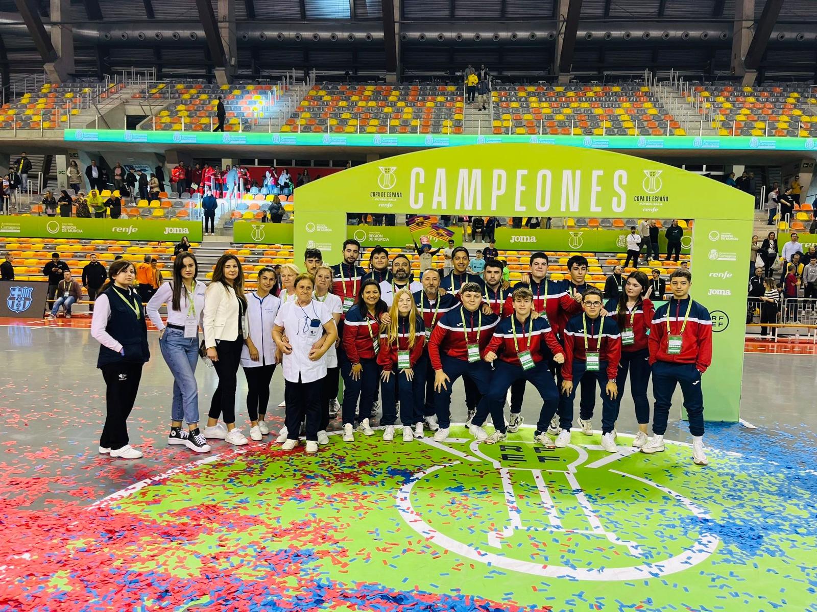 Limpieza en Palacio de Deportes Cartagena Copa de España Futbol Sala 23/04/2024